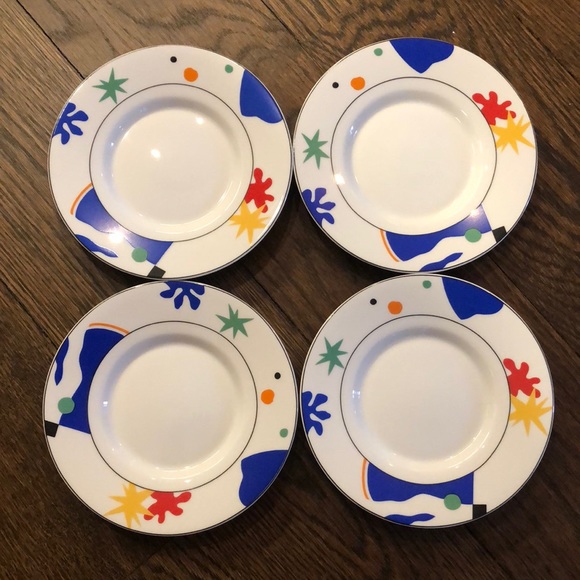 4x patterned dessert plate - Picture 1 of 7